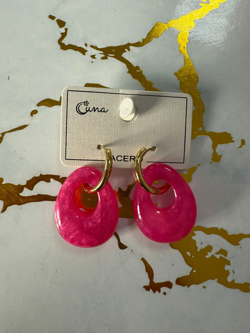 Pendientes Luna Rosa