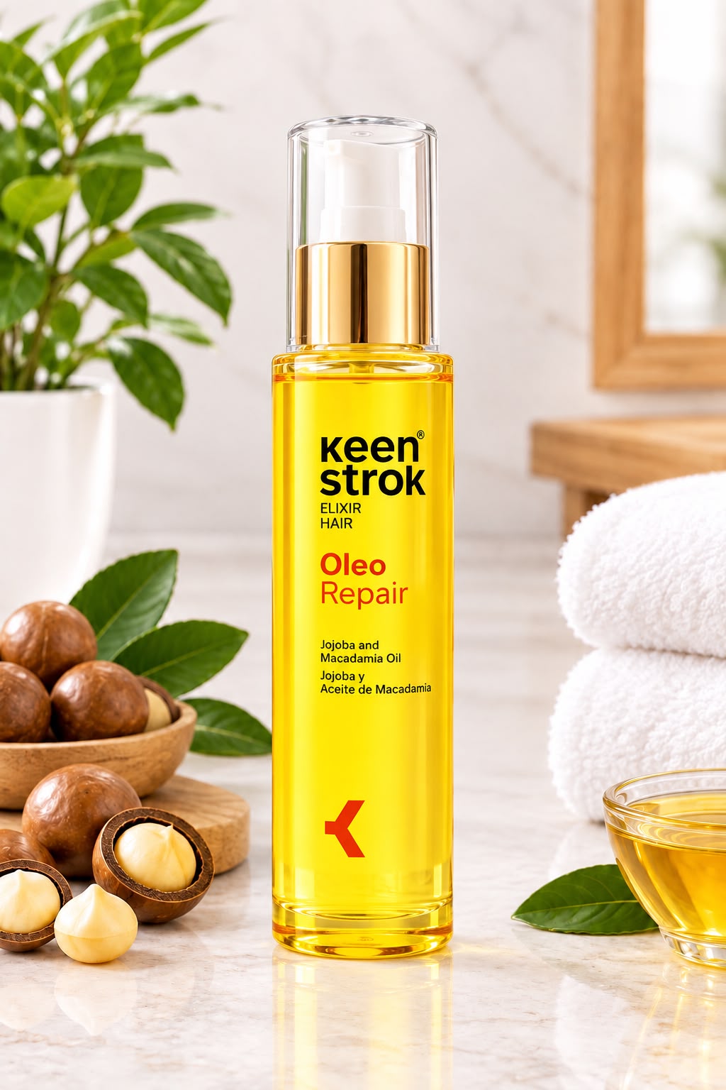 Aceite reparador capilar sin aclarado