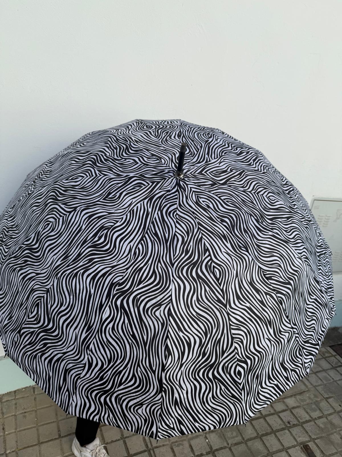 Paraguas Antivientos Cebra