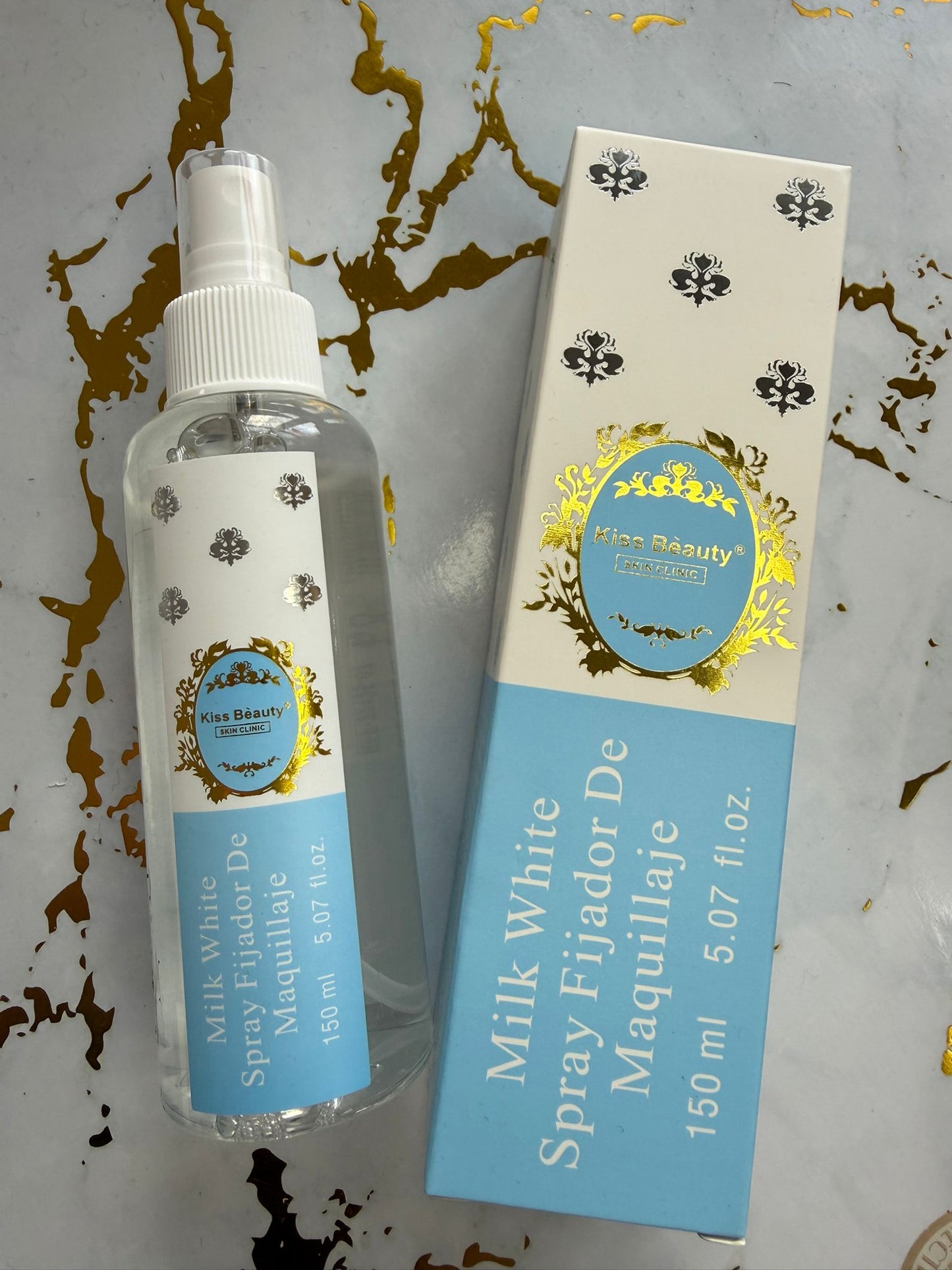 Fijador de maquillaje blanco latte