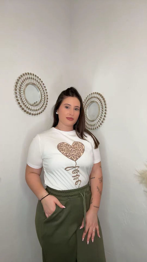 Camiseta Love Leopardo