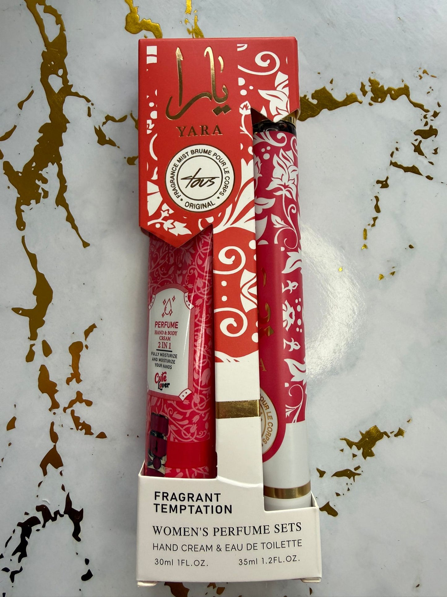 Set perfume + crema yara