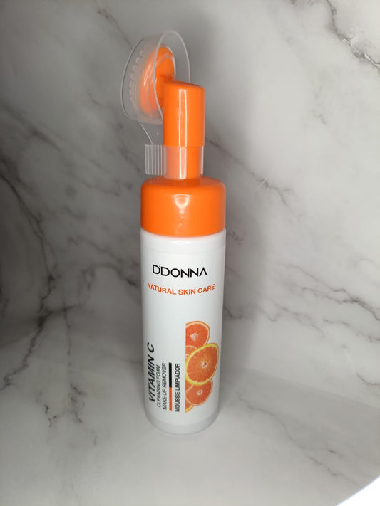 D'Donna Natural Skin Care Mousse – Limpiador Facial con Vitamina C y Aroma a Naranja