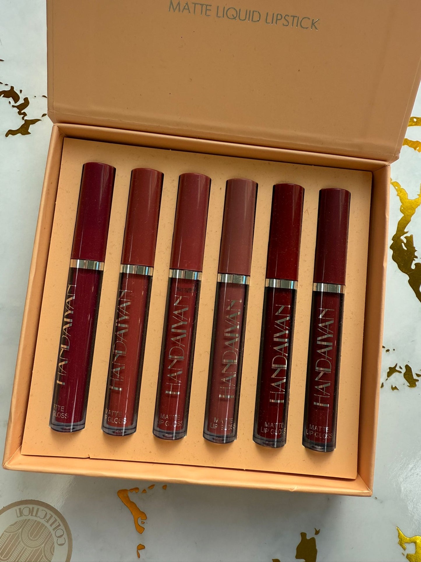 Labiales Mate marrones y rojos