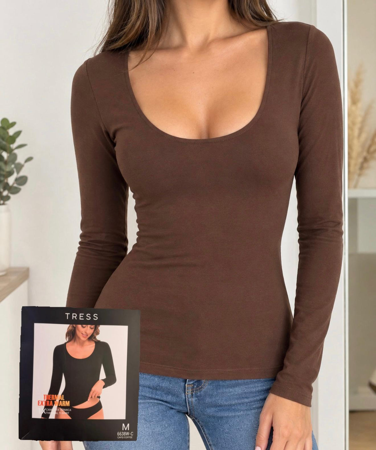Camiseta Tress Marrón