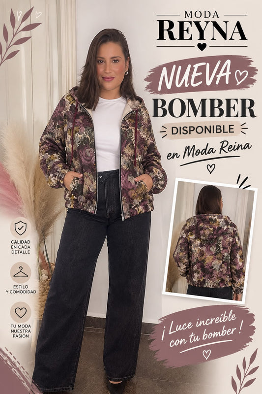 Bomber Floral lila