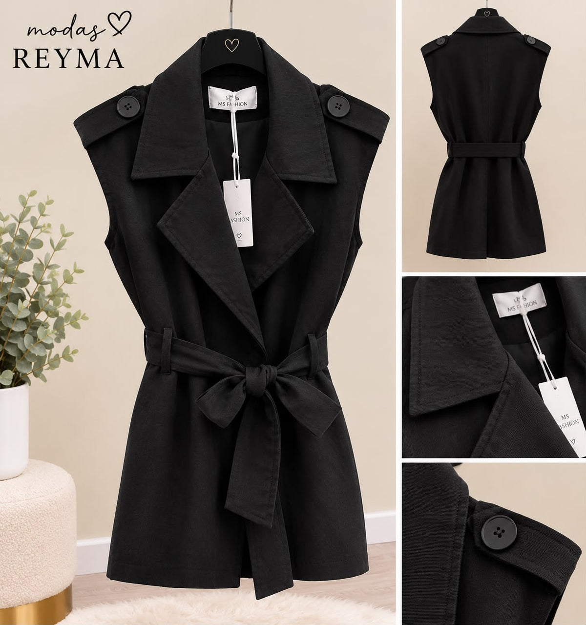Chaleco Trench Rose