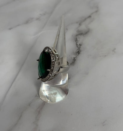 Anillo cristal verde