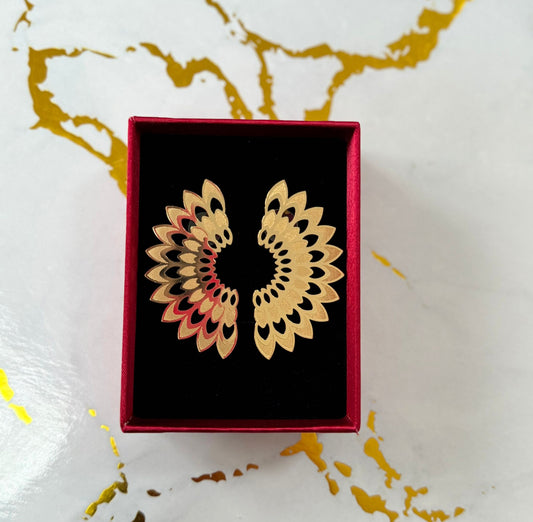 Pendientes pavo real