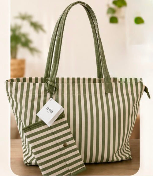 Bolso rayas greens