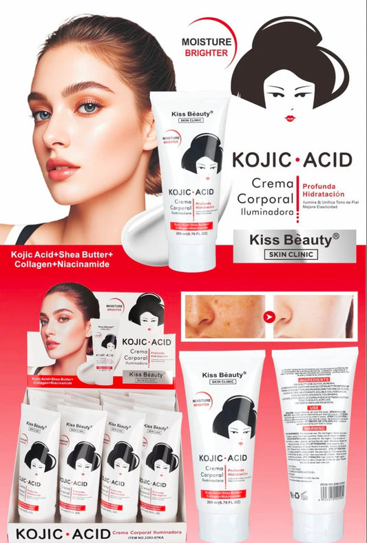 Crema corporal iluminadora de ácido kójico