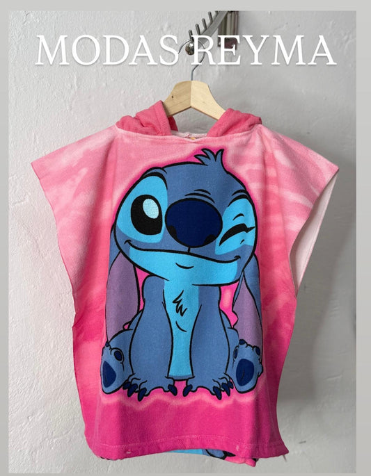 Poncho toalla stitch