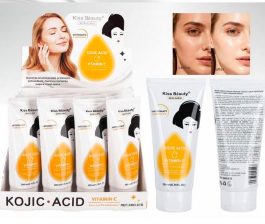 Loción diseñada para iluminar la piel con vitamina c