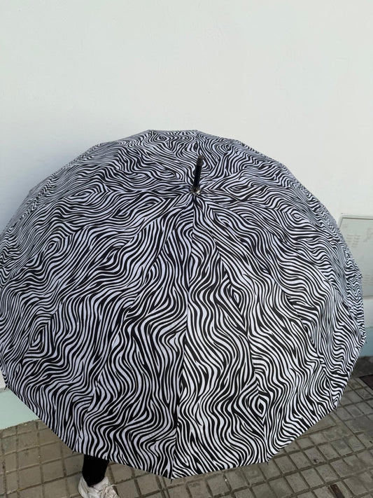 Paraguas Antivientos Cebra