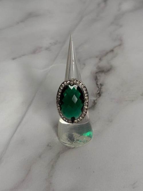 Anillo cristal verde