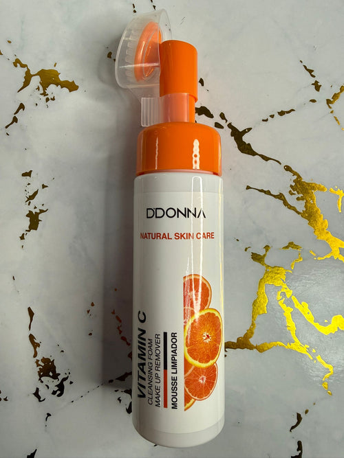 D'Donna Natural Skin Care Mousse – Limpiador Facial con Vitamina C y Aroma a Naranja