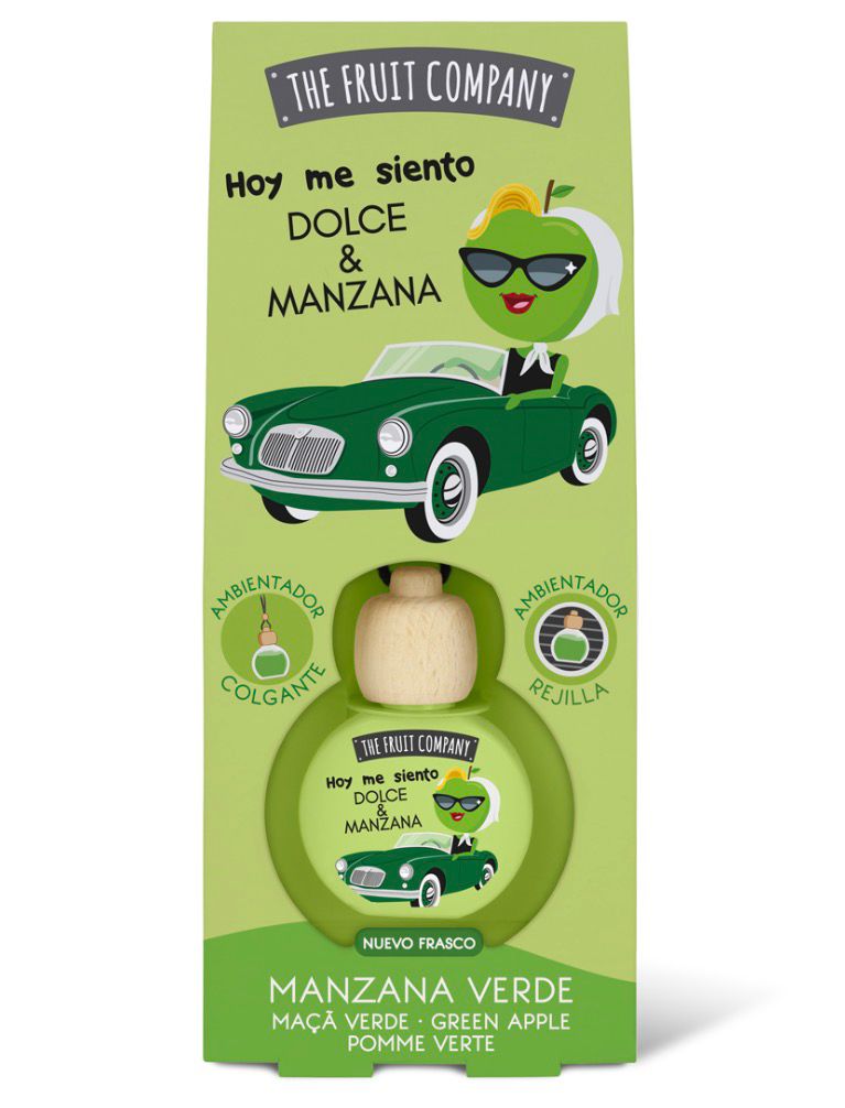Ambientador de coche de manzana verde