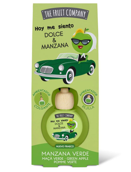 Ambientador de coche de manzana verde