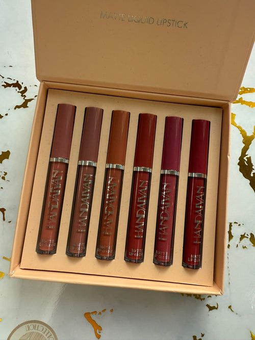 Labiales Mate rosas y marrón