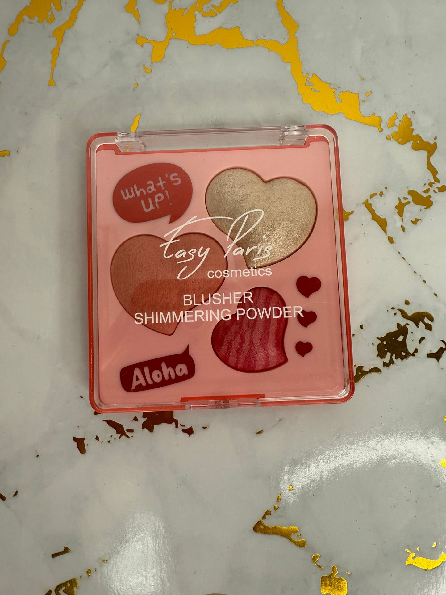 Colorete en polvo e iluminador