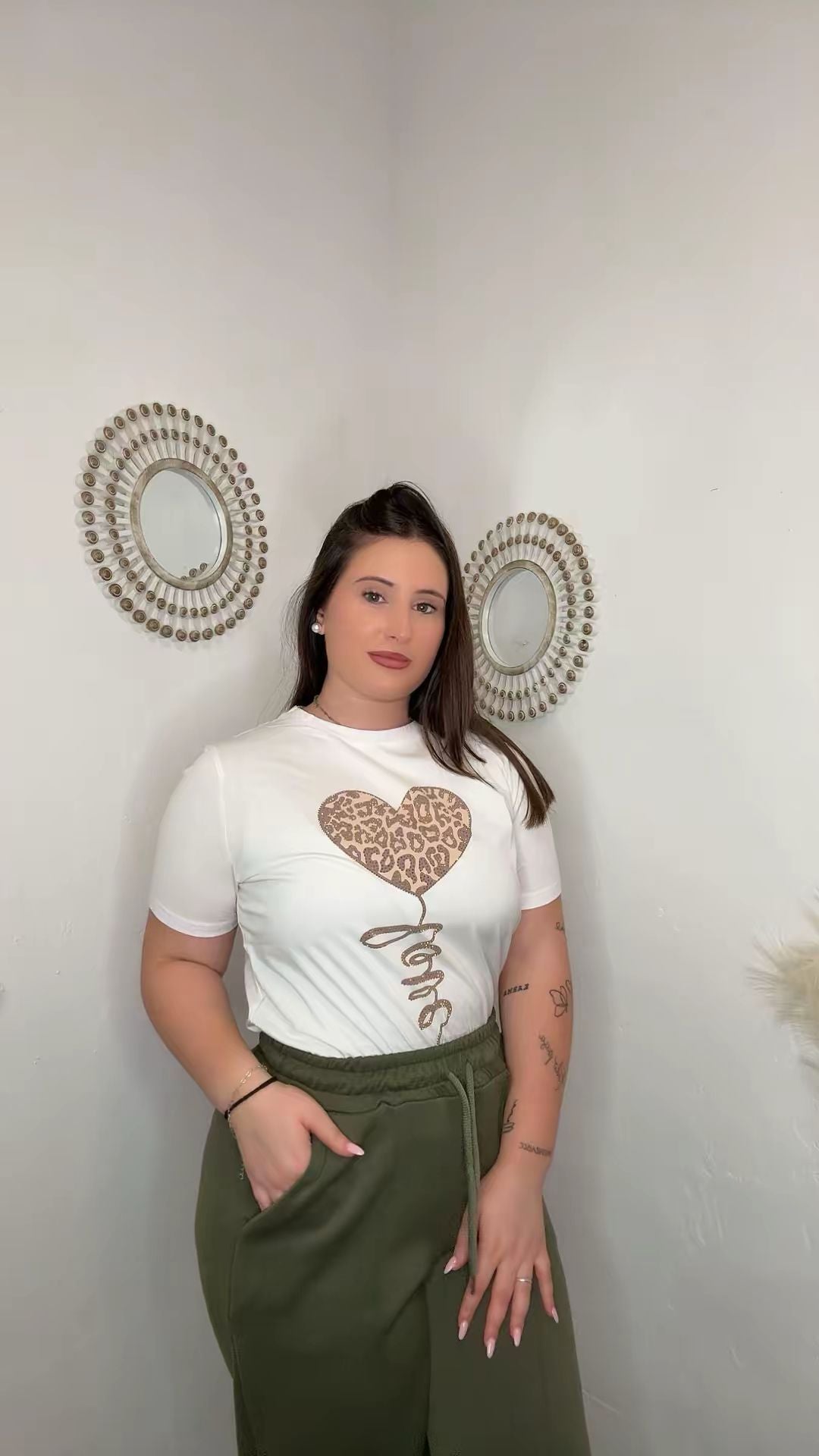 Camiseta Love Leopardo