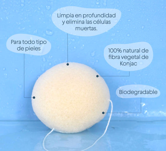 Esponja Facial konjac 100% natural