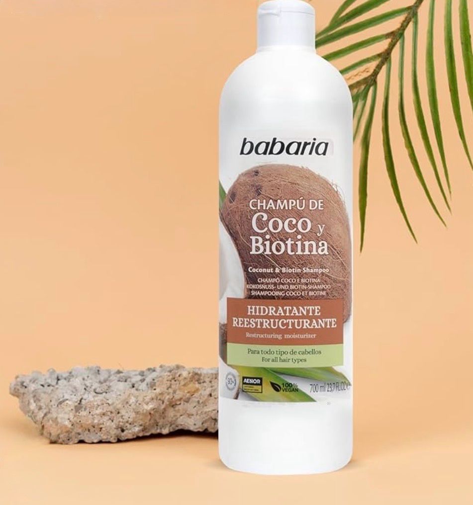 Champú de coco y biotina
