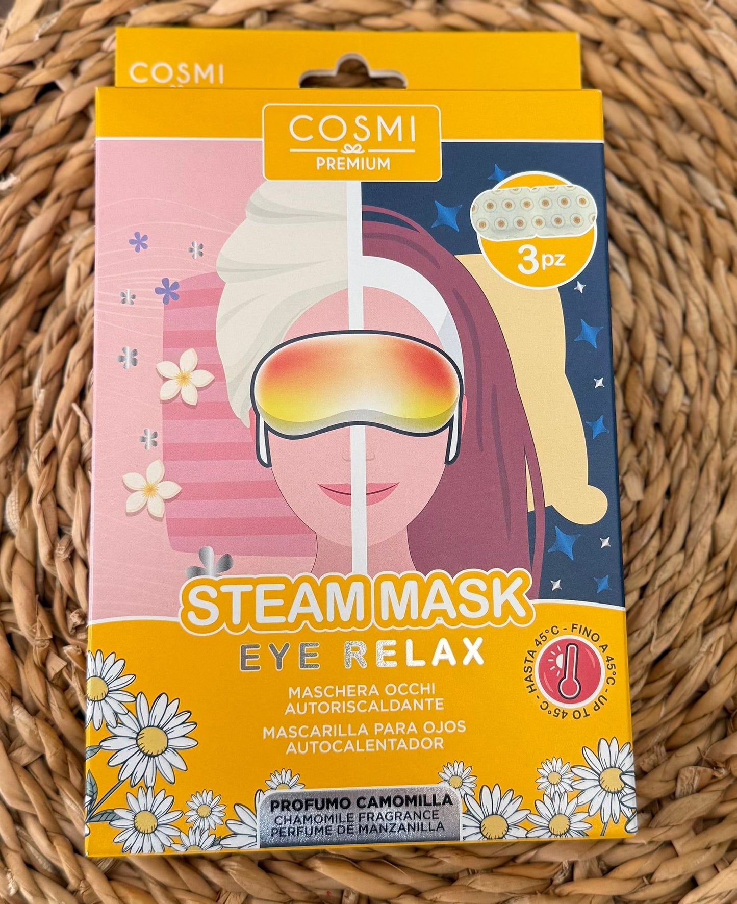 Mascarilla autocalentable para ojos