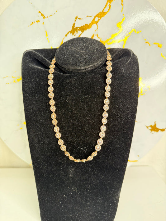 Collar cristal dorado