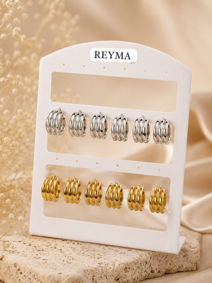 Pendientes triple aro