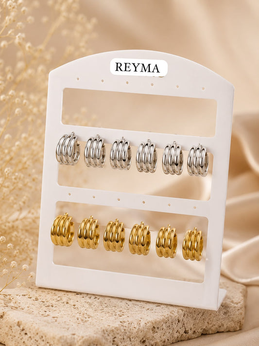 Pendientes triple aro