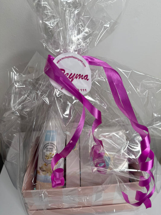 Cesta de regalo toscana blanca